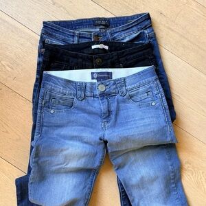 Bundle of 3 Skinny Jeans - EUC - Judy Blue Democracy STS Blue - 26, 26, 2